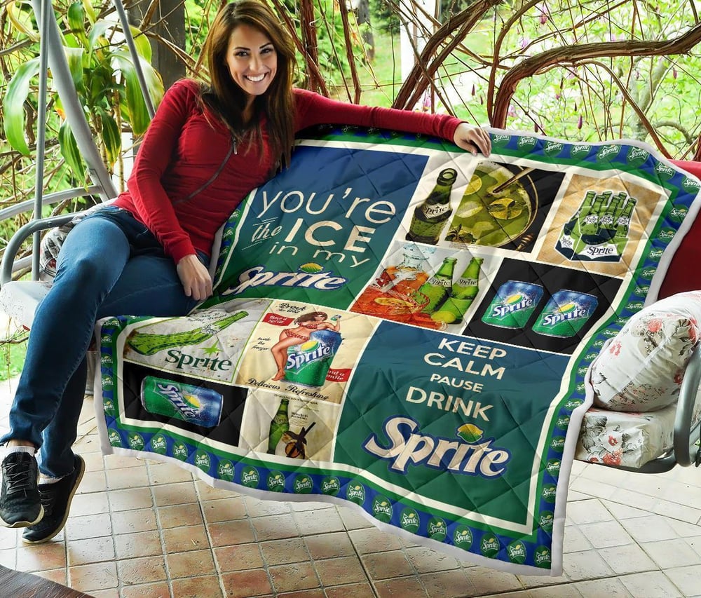 Sprite Quilt Blanket Funny Gift For Soft Drink Gift Idea