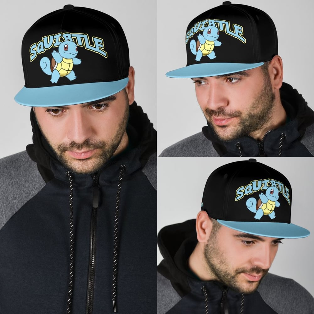 Squirtle Snapback Hat Anime Fan Gift Idea