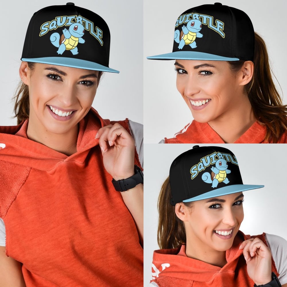 Squirtle Snapback Hat Anime Fan Gift Idea