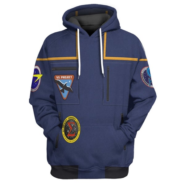 Star Trek Enterprise Captain Jonathan Archer Uniform Custom Hoodie Tshirt Apparel