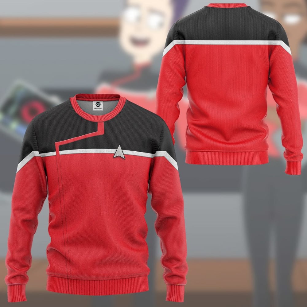 Star Trek Lower Decks Red Uniform Custom Hoodie Tshirt Apparel