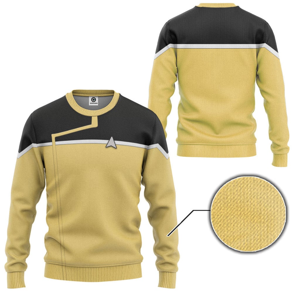 Star Trek Lower Decks Yellow Uniform Custom Hoodie Tshirt Apparel