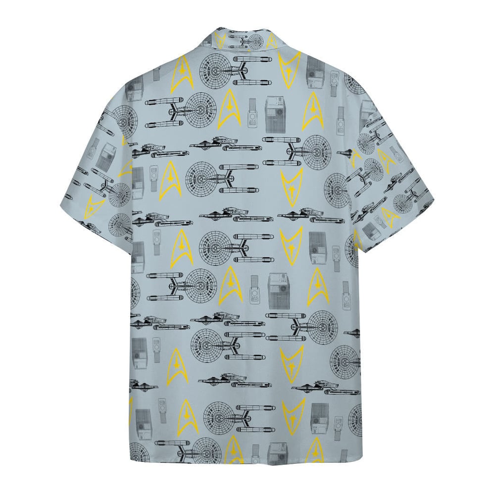 Star Trek Shipyards Gray Custom Hawaiian Shirt For Men Women