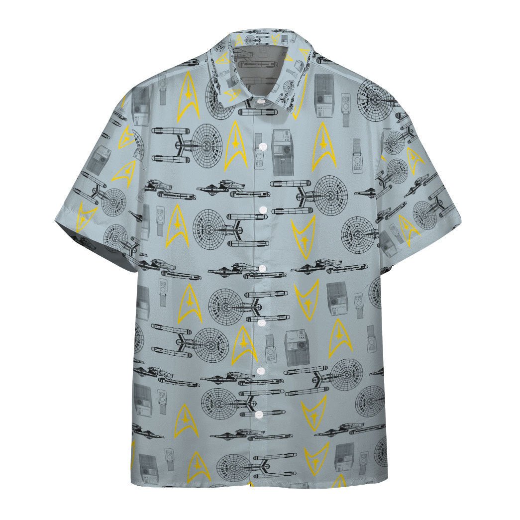 Star Trek Shipyards Gray Custom Hawaiian Shirt For Men Women