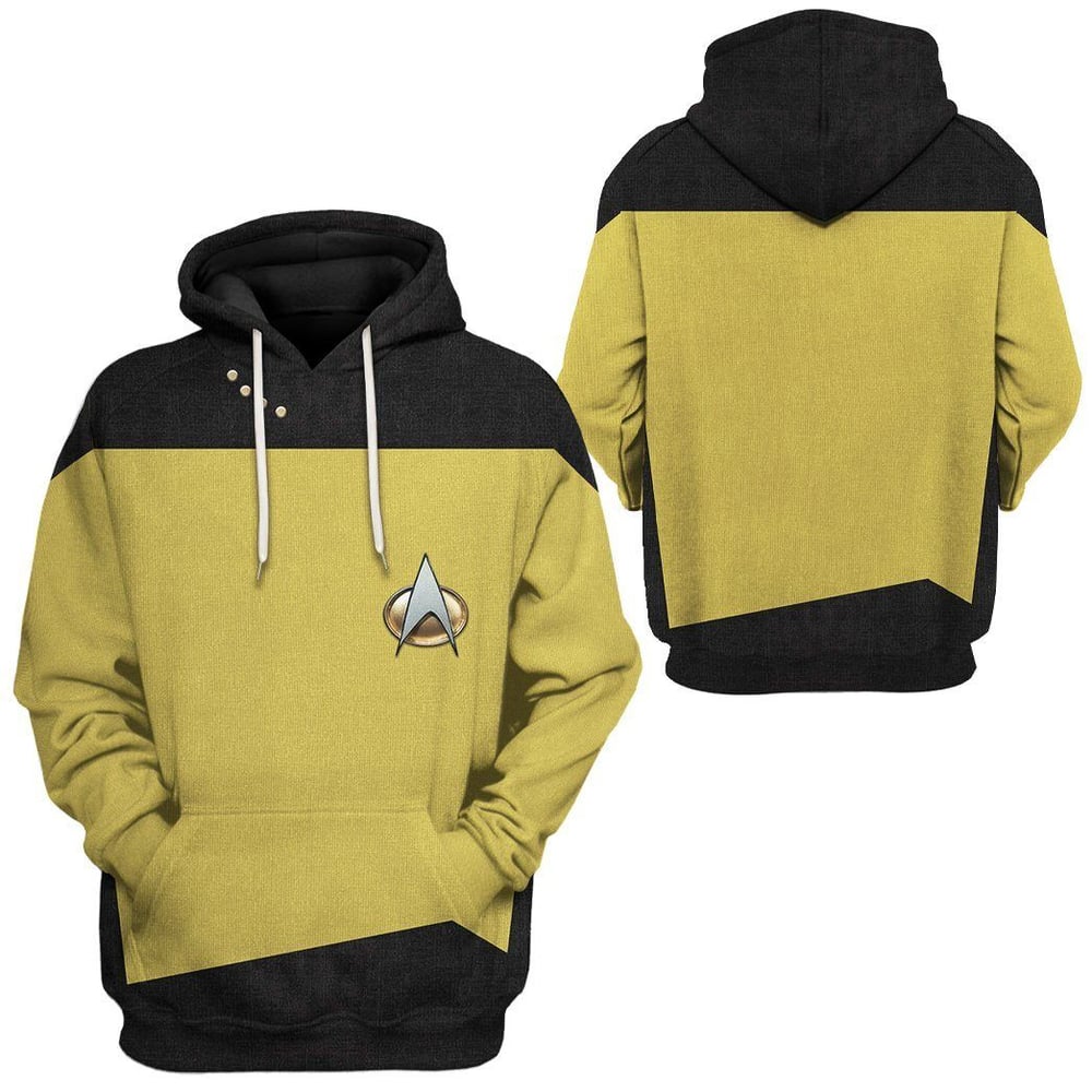 Star Trek The Next Generation 1987 1994 Yellow Custom Tshirt Hoodie Apparel