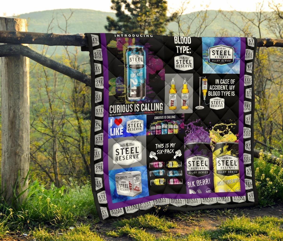 Steel Reserve Quilt Blanket Funny Gift For Beer Lover