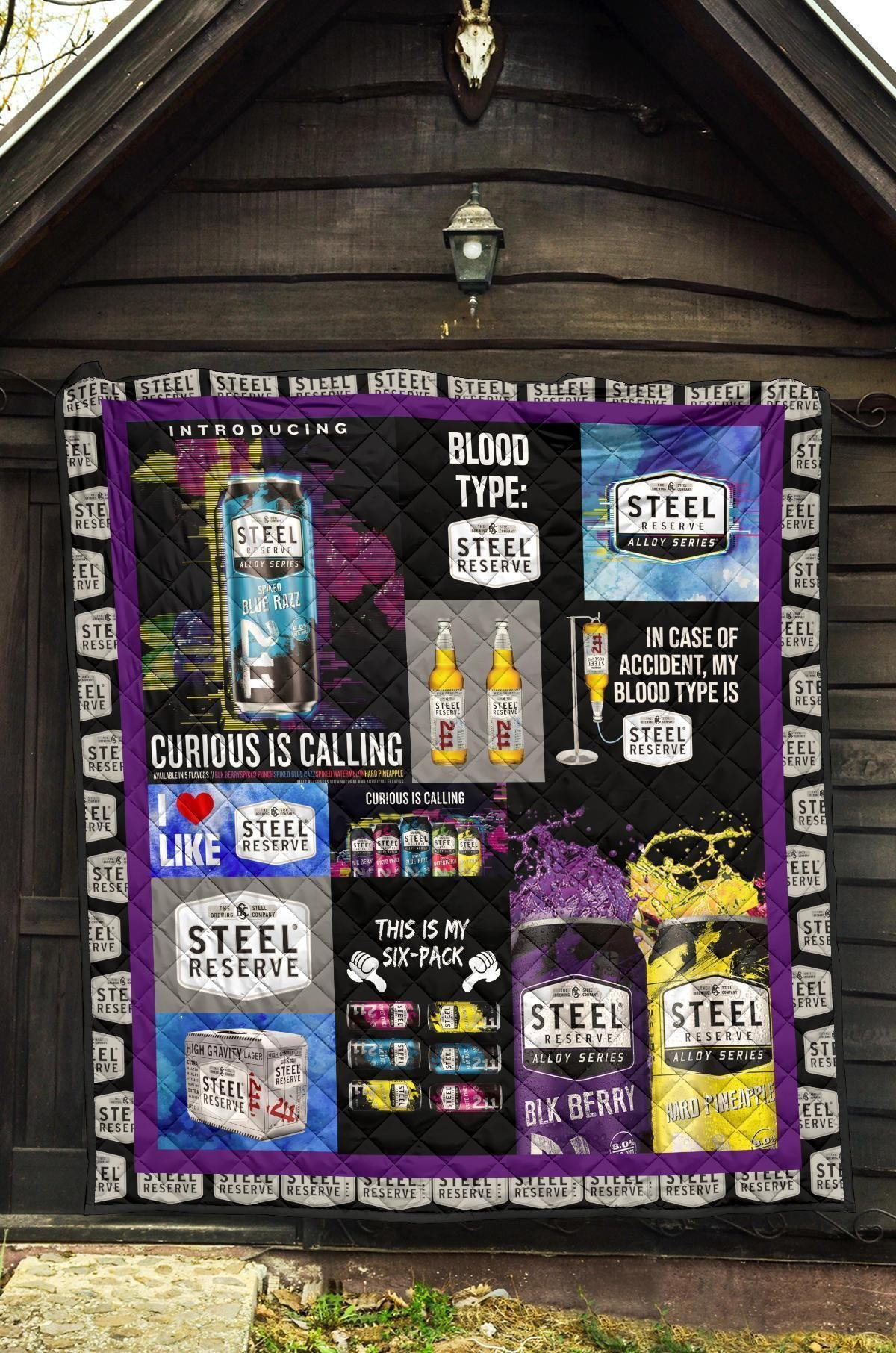 Steel Reserve Quilt Blanket Funny Gift For Beer Lover