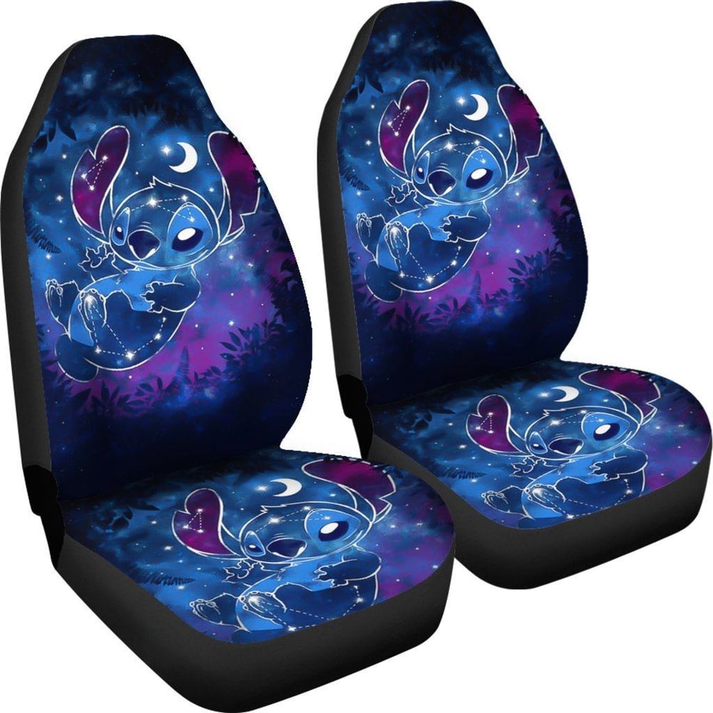 Stitch Galaxy Car Seat Covers DN Cartoon Fan Gift SDCSC29