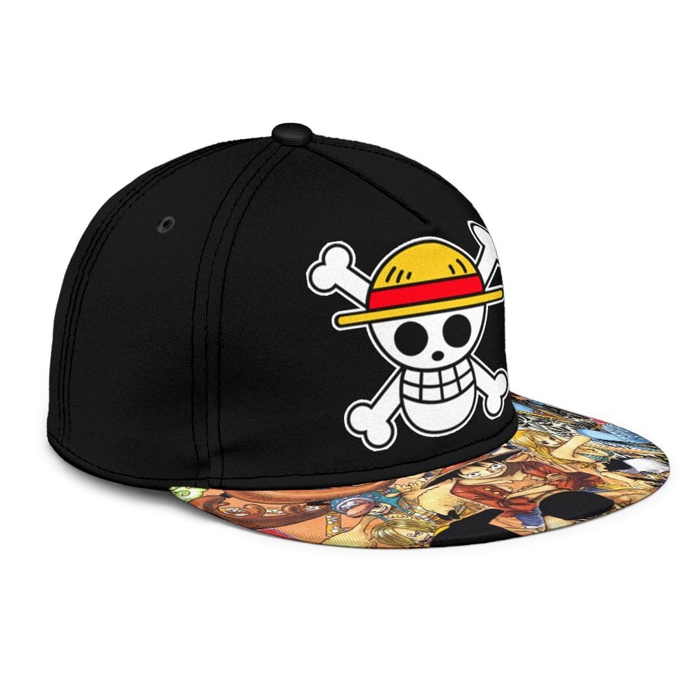 Straw Hat Pirates Snapback Hat One Piece Anime Fan Gift