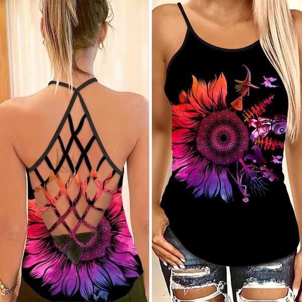 Sunflower The Nightmare Before Christmas Criss Cross Tank Top NBCCT13