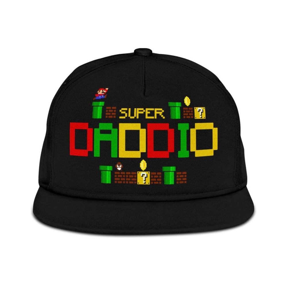 Super Daddio Snapback Hat Funny Super Mario Gift Idea