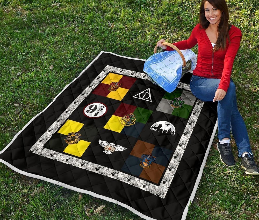 Symbols Harry Potter Quilt Blanket Bedding Decor Idea