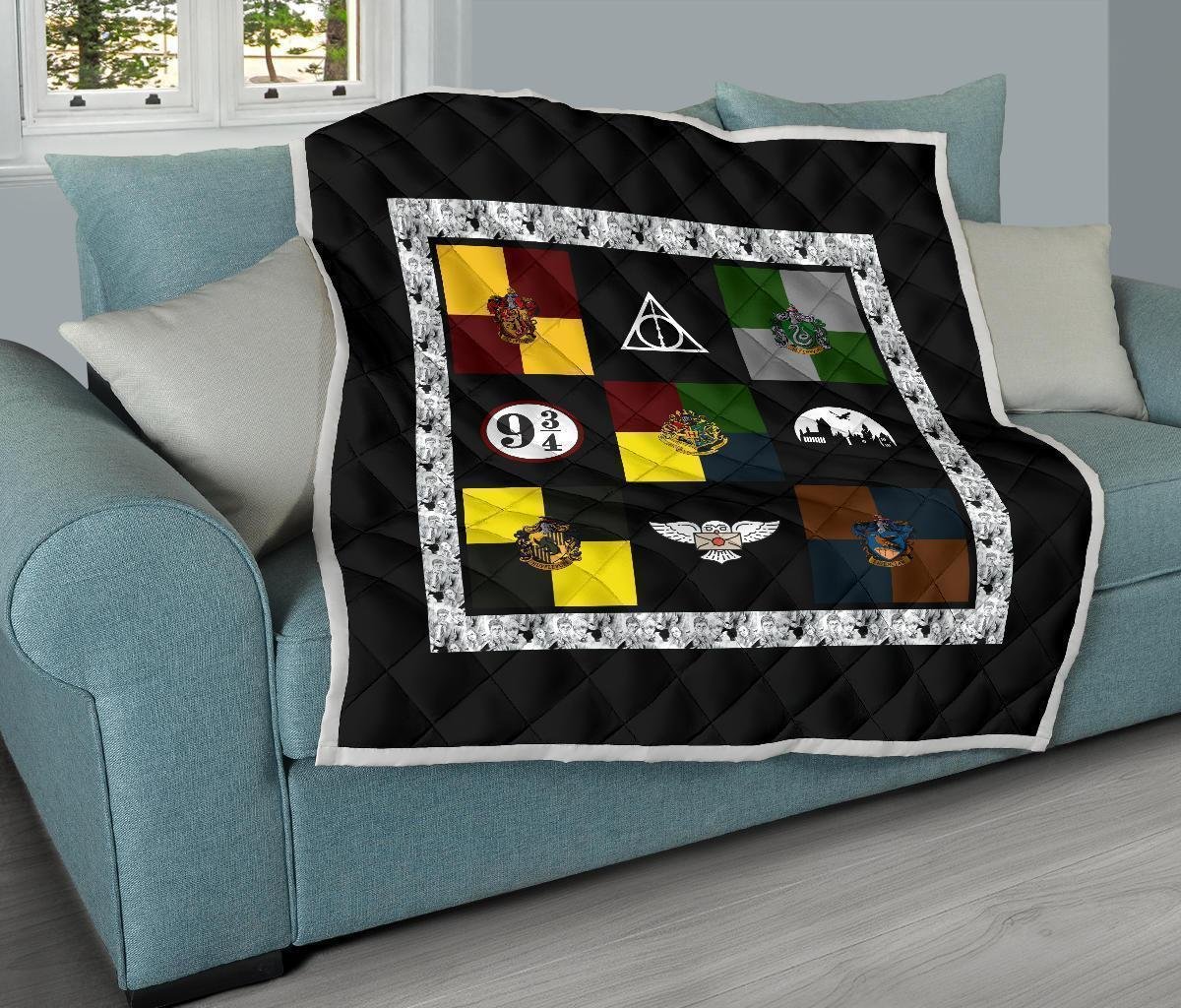 Symbols Harry Potter Quilt Blanket Bedding Decor Idea