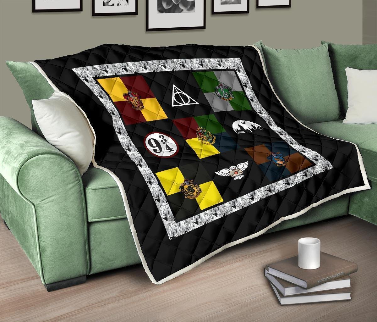 Symbols Harry Potter Quilt Blanket Bedding Decor Idea