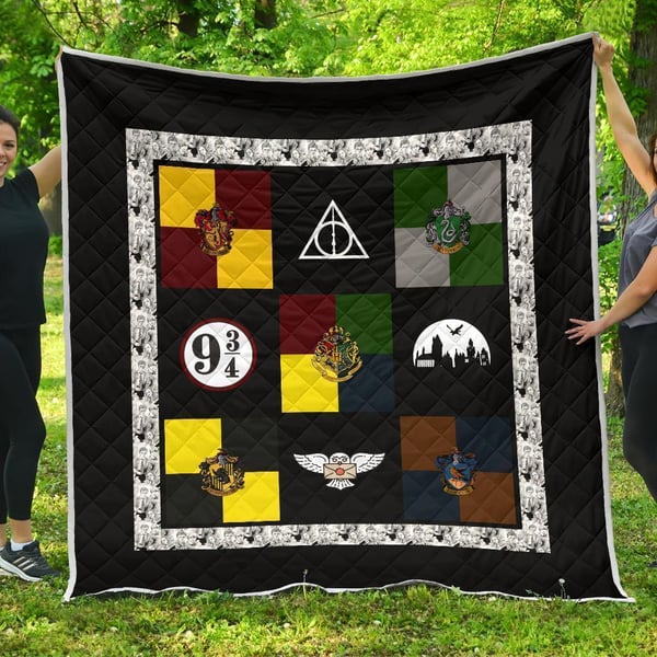 Symbols Harry Potter Quilt Blanket Bedding Decor Idea