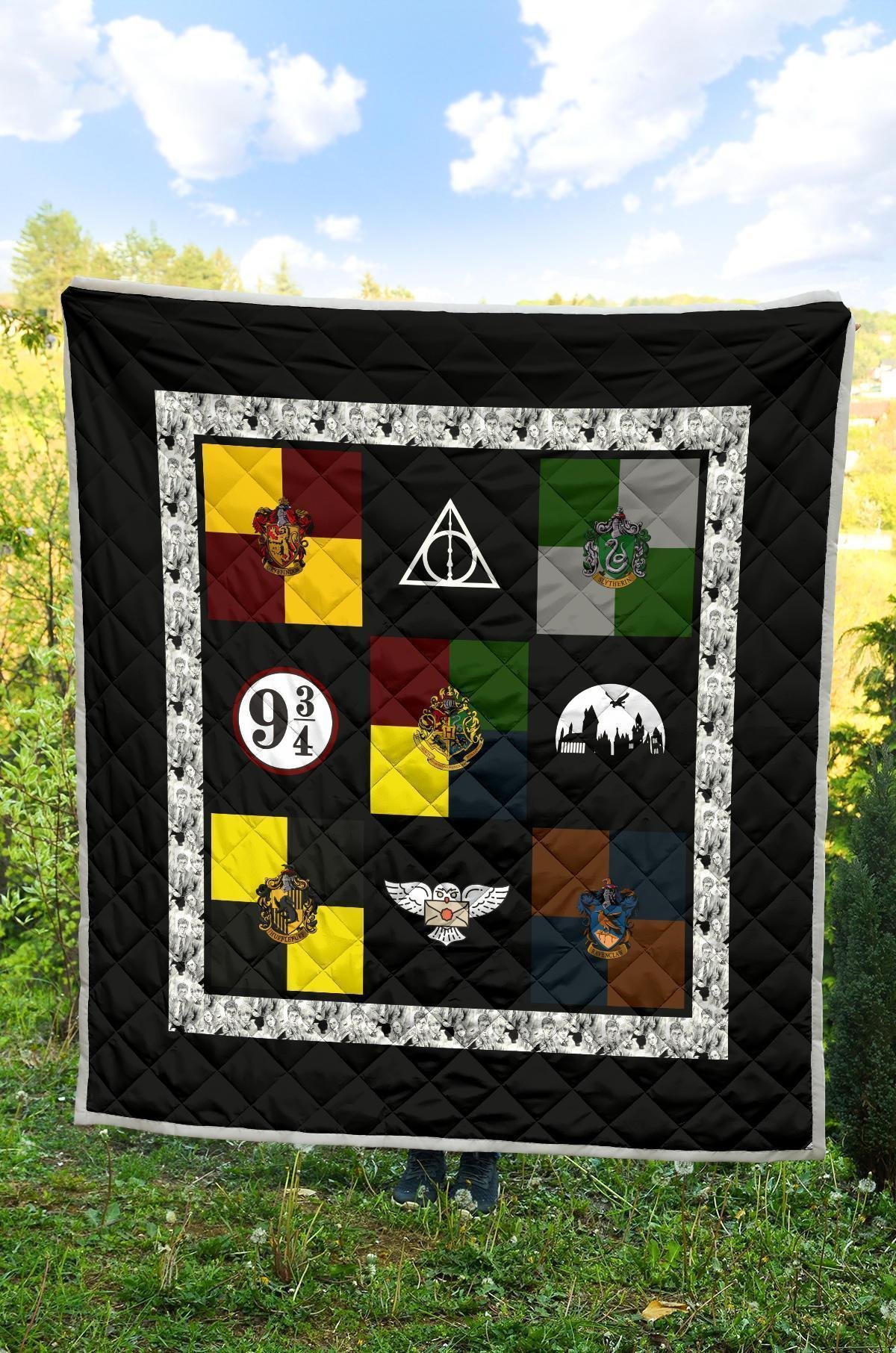 Symbols Harry Potter Quilt Blanket Bedding Decor Idea