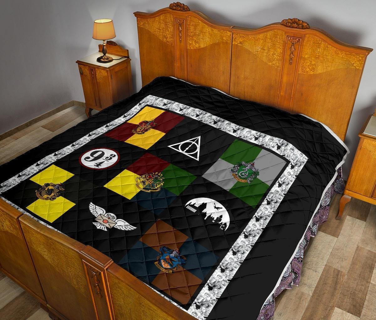 Symbols Harry Potter Quilt Blanket Bedding Decor Idea