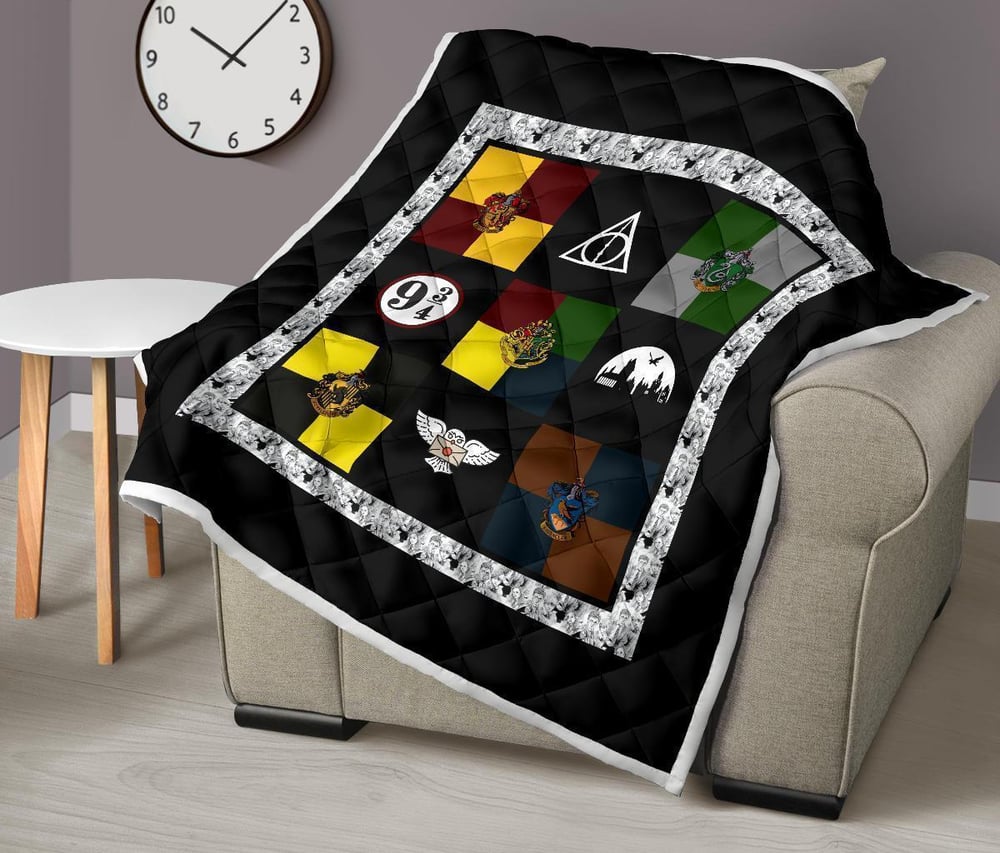 Symbols Harry Potter Quilt Blanket Bedding Decor Idea