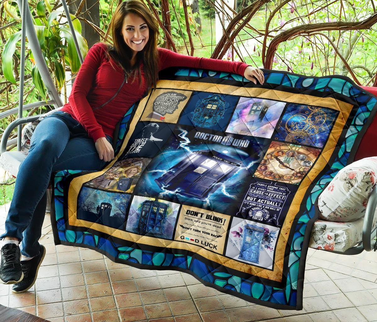 Tardis Doctor Who Quilt Blanket Funny Gift Idea For Fan