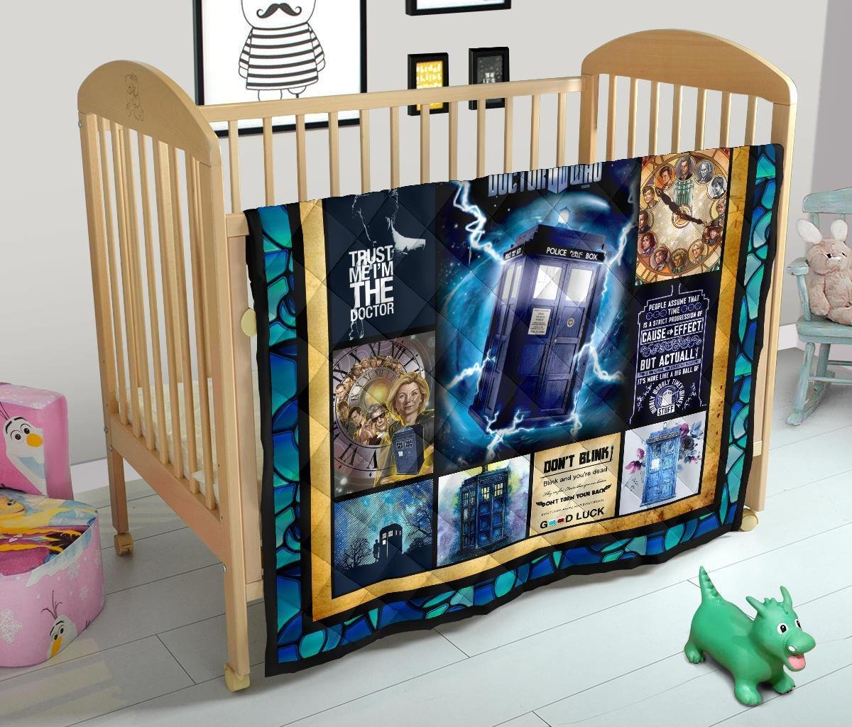 Tardis Doctor Who Quilt Blanket Funny Gift Idea For Fan