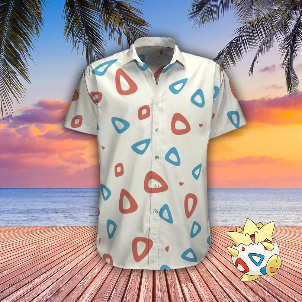 Togepi Pokemon Summer Custom Button Up Hawaiian Shirt HW017