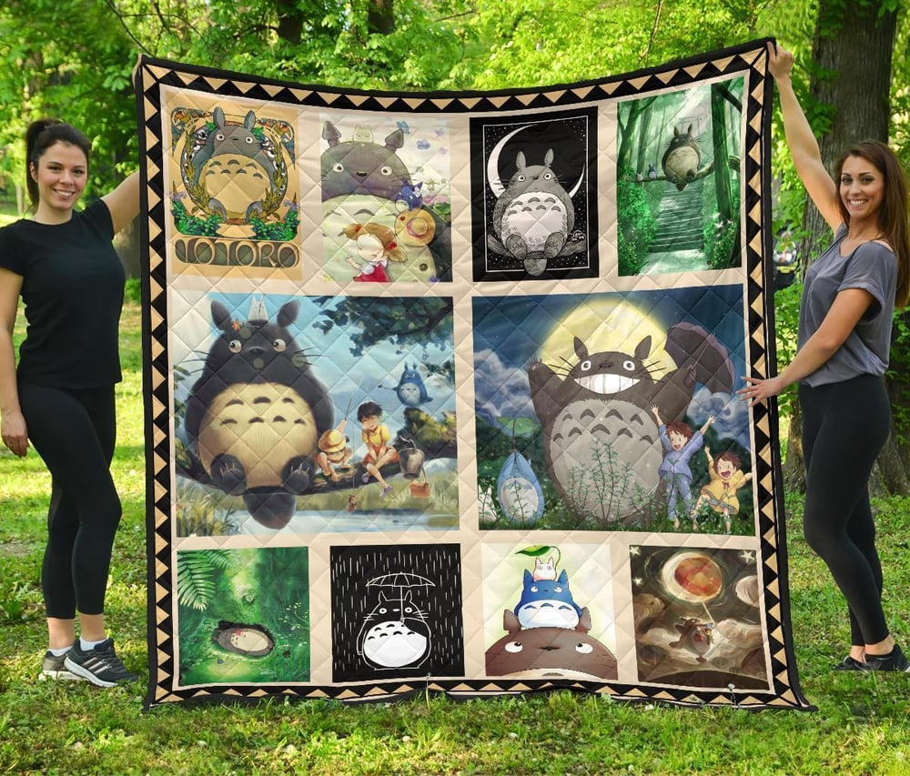 Totoro Quilt Blanket For Anime My Neighbor Totoro Fan