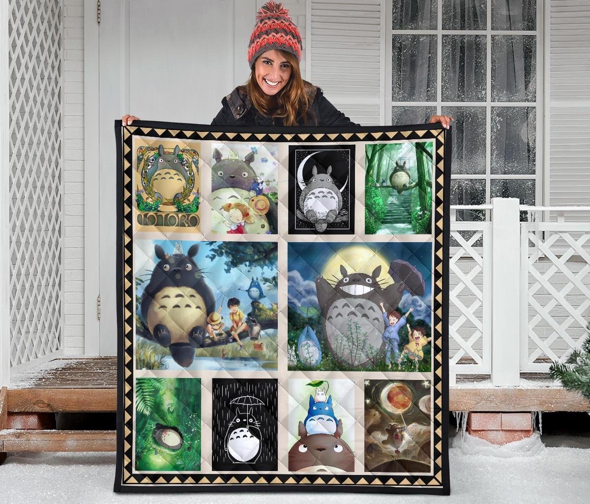 Totoro Quilt Blanket For Anime My Neighbor Totoro Fan