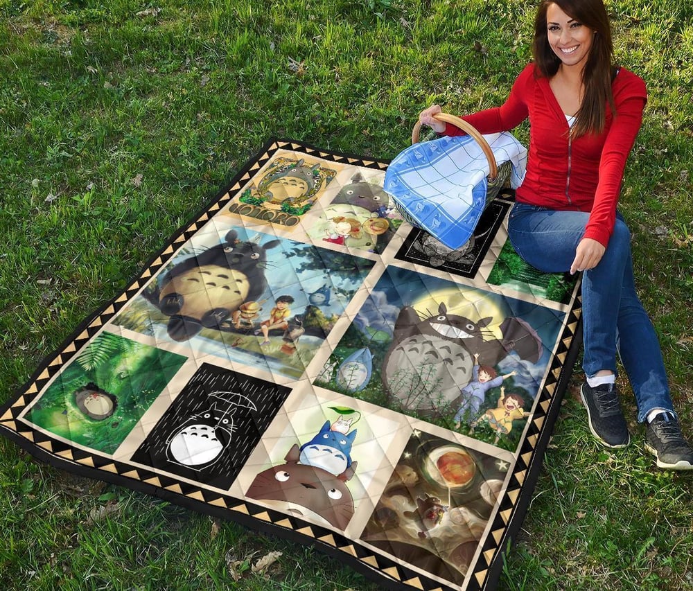 Totoro Quilt Blanket For Anime My Neighbor Totoro Fan