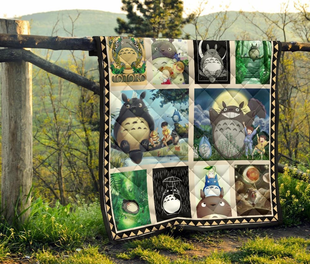 Totoro Quilt Blanket For Anime My Neighbor Totoro Fan