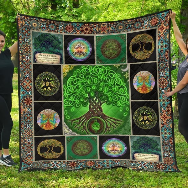 Tree Of Life Quilt Blanket Gift Idea For Earth Lover