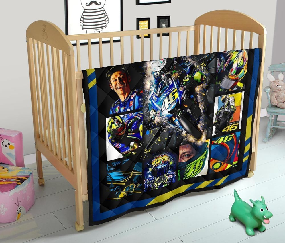 Valentino Rossi Quilt Blanket For MotoGP Fan Gift Idea