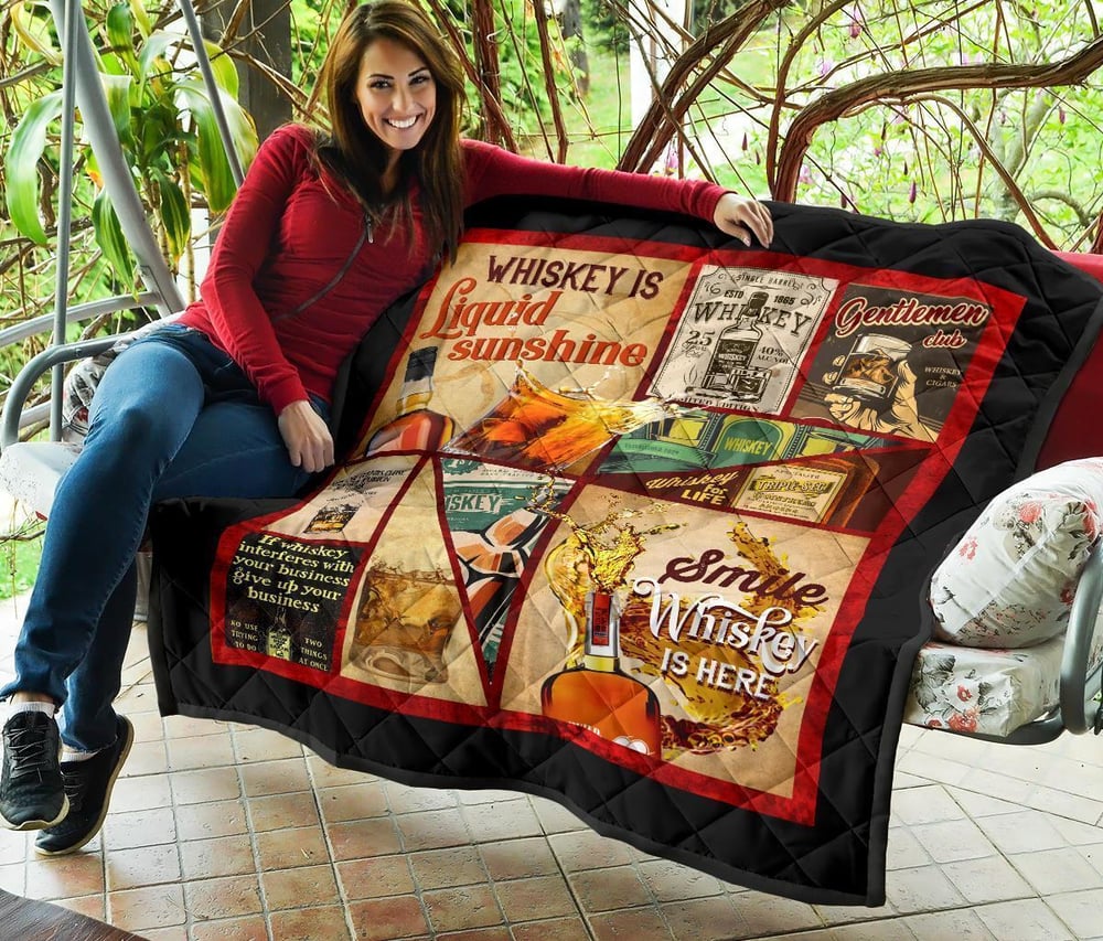 Whiskey Definition Quilt Blanket Funny Gift Idea For Whisky Lover