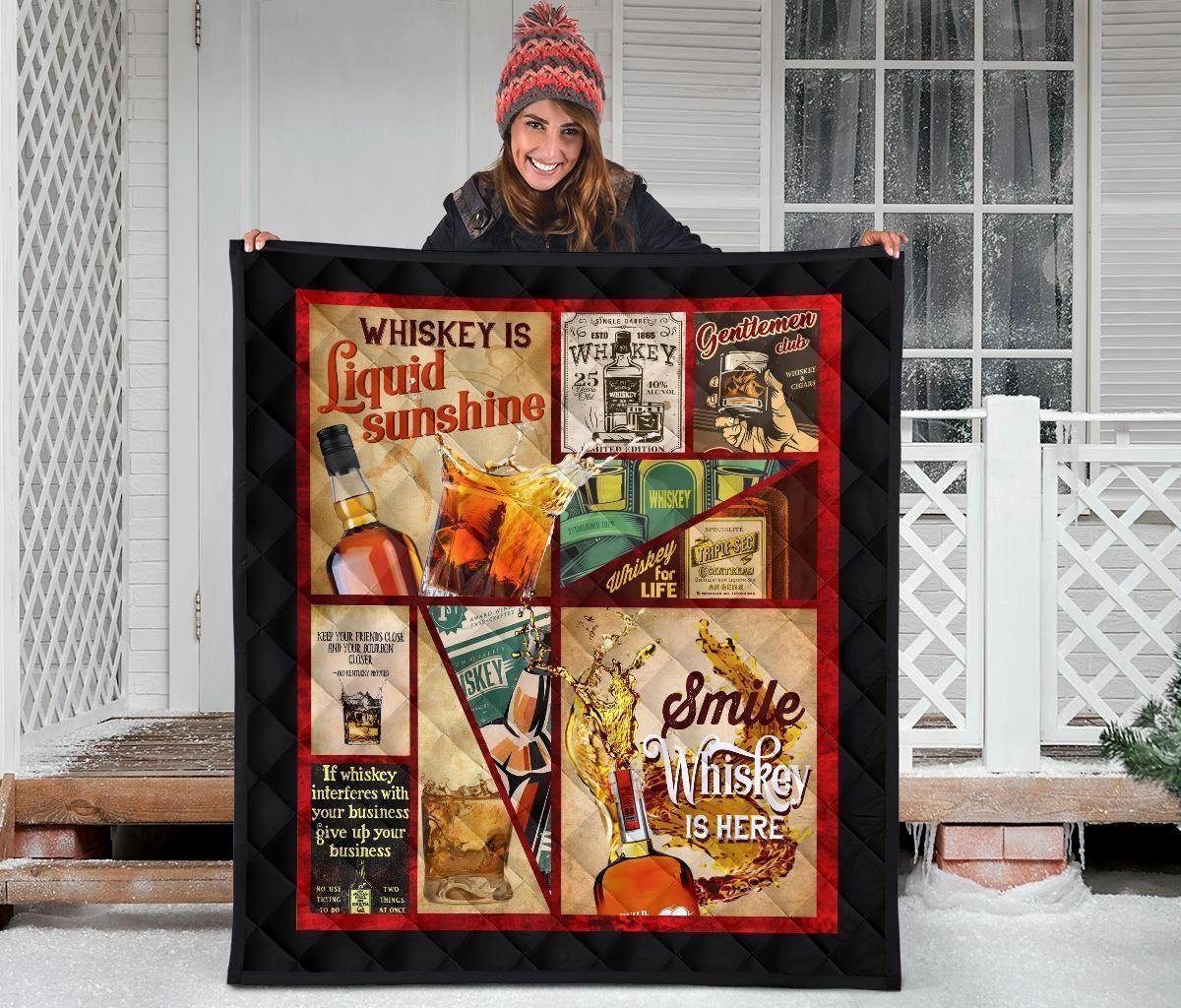 Whiskey Definition Quilt Blanket Funny Gift Idea For Whisky Lover