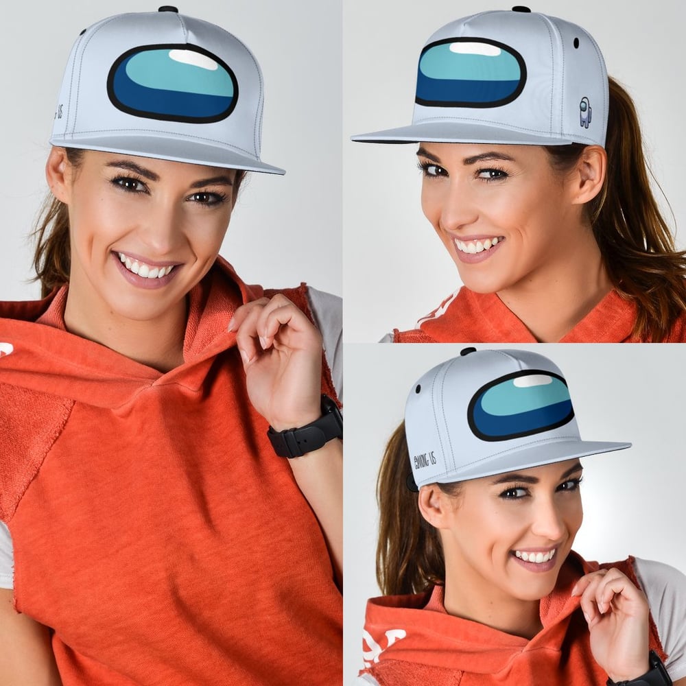 White Snapback Hat Crewmate Among Us Gift Idea