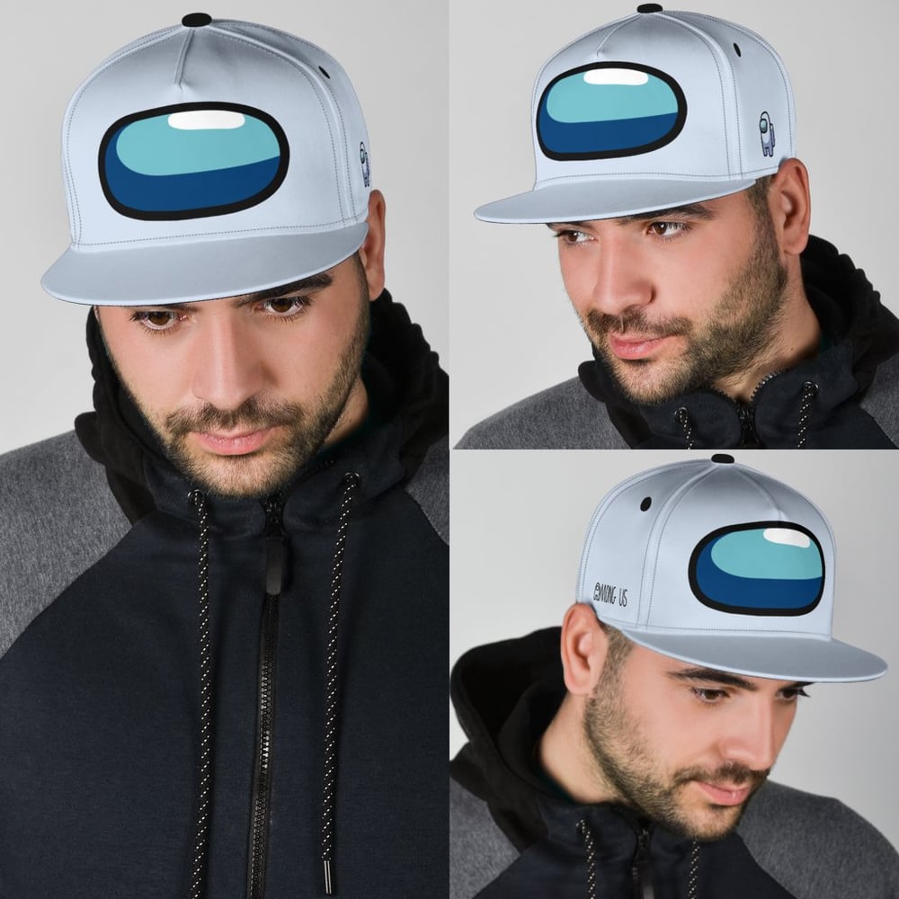 White Snapback Hat Crewmate Among Us Gift Idea