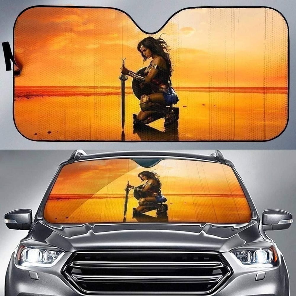 Wonder Woman Auto Sun Shade For Fan