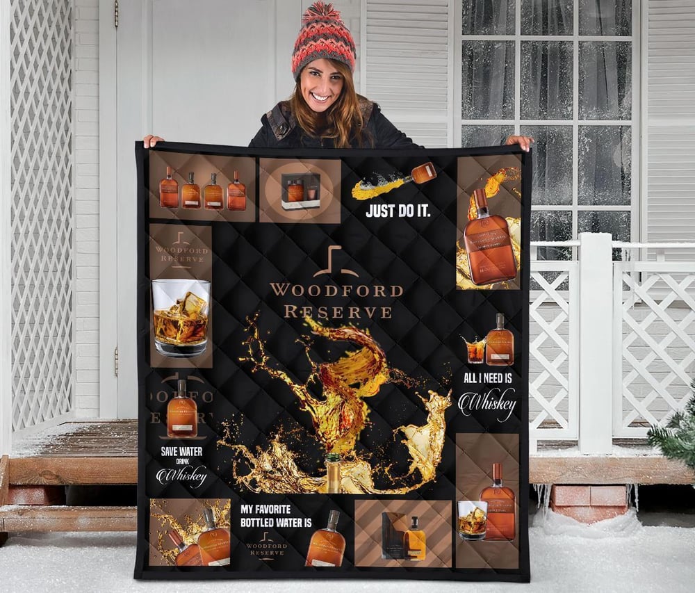 Woodford Reserve Quilt Blanket All I Need Is Whisky Gift Idea