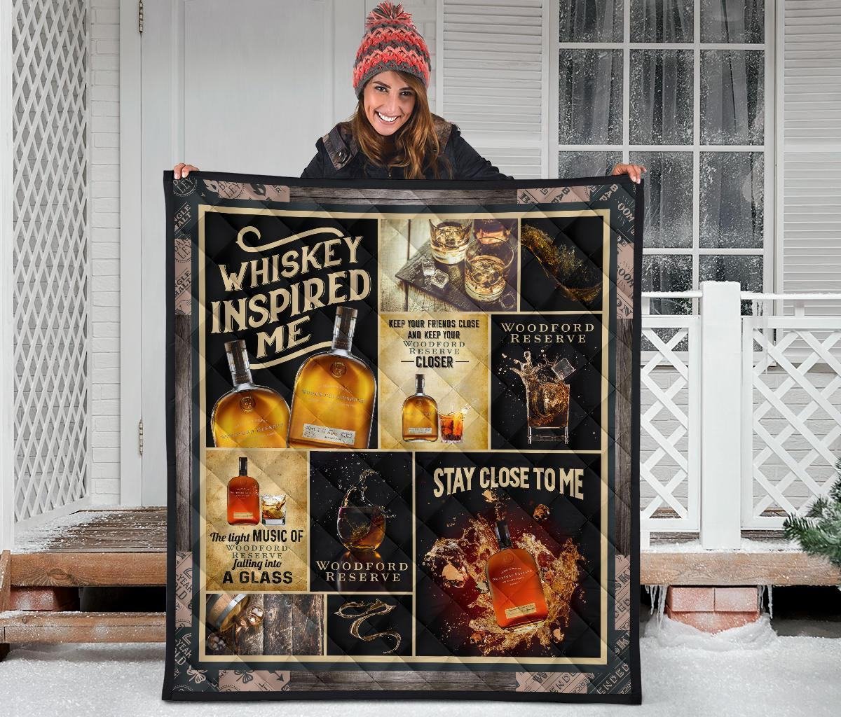 Woodford Reserve Quilt Blanket Funny Gift For Whisky Lover