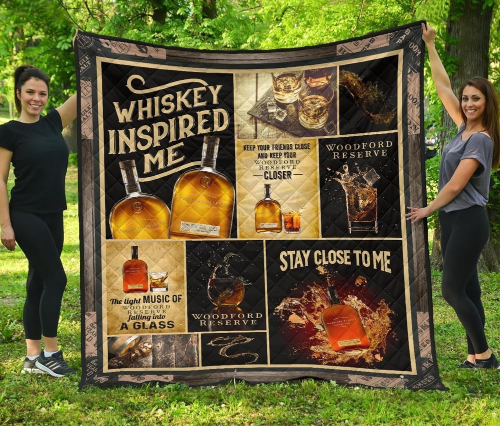 Woodford Reserve Quilt Blanket Funny Gift For Whisky Lover