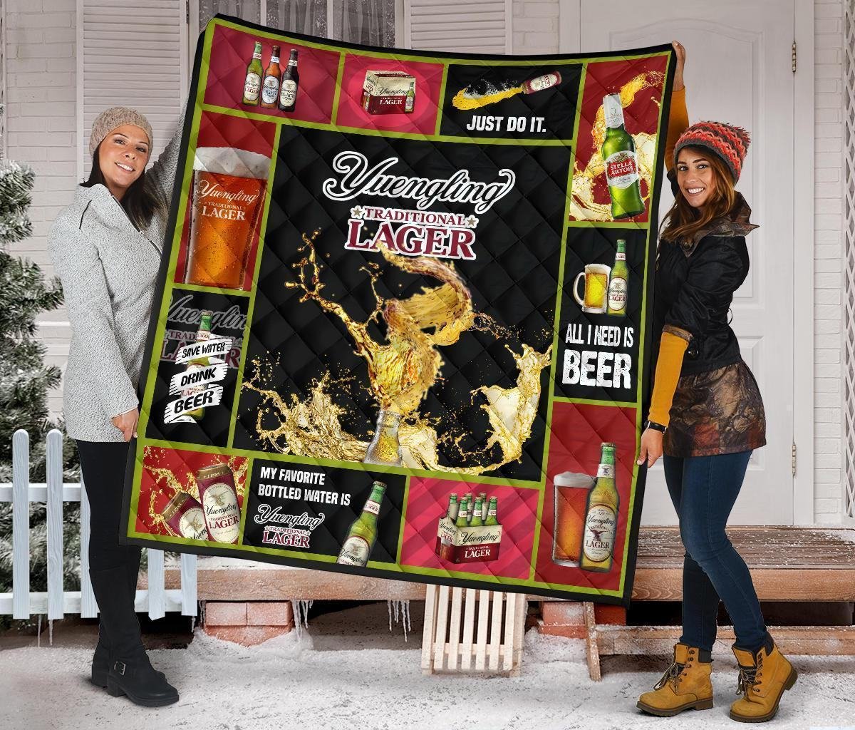 Yuengling Lager Quilt Blanket All I Need Is Beer Gift Idea