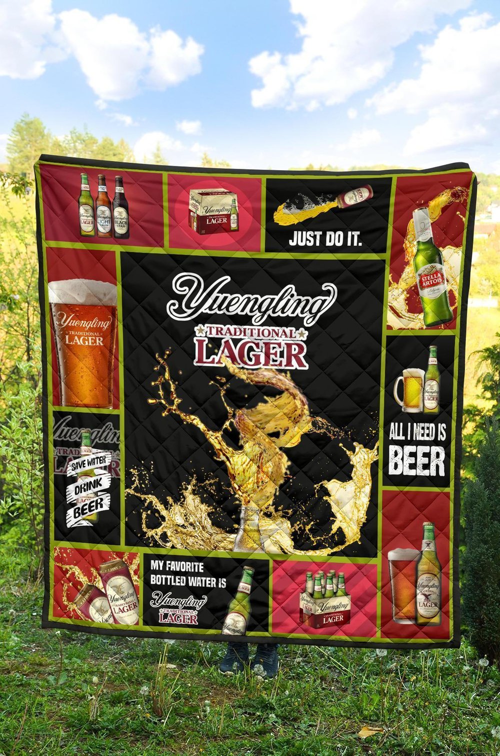 Yuengling Lager Quilt Blanket All I Need Is Beer Gift Idea