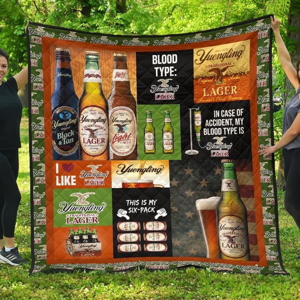 Yuengling Larger Quilt Blanket Funny Gift For Beer Lover