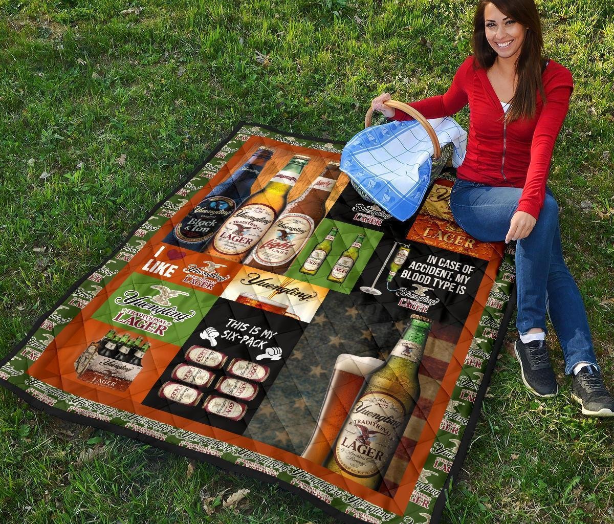 Yuengling Larger Quilt Blanket Funny Gift For Beer Lover