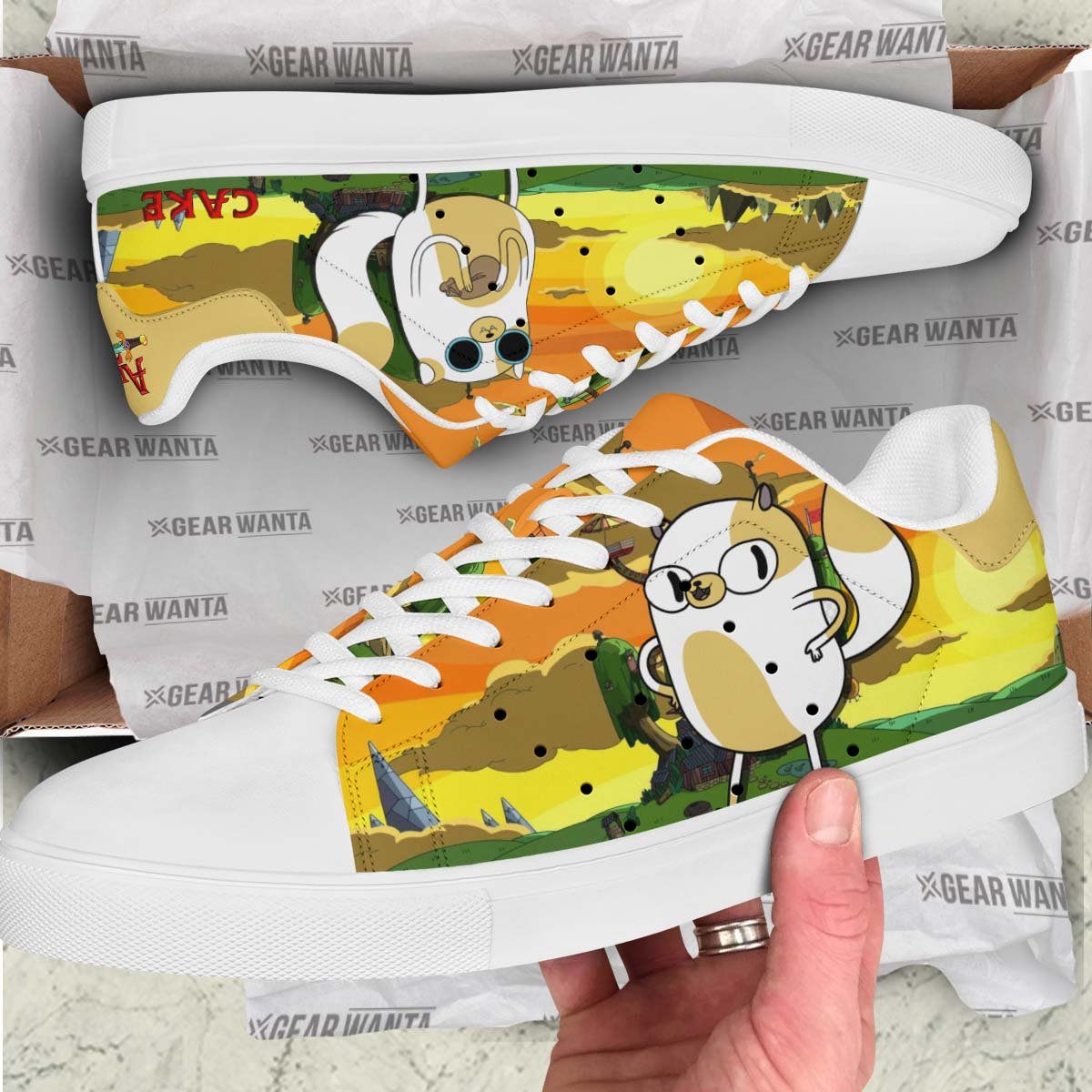 Adventure Time Cake Stan Shoes Custom