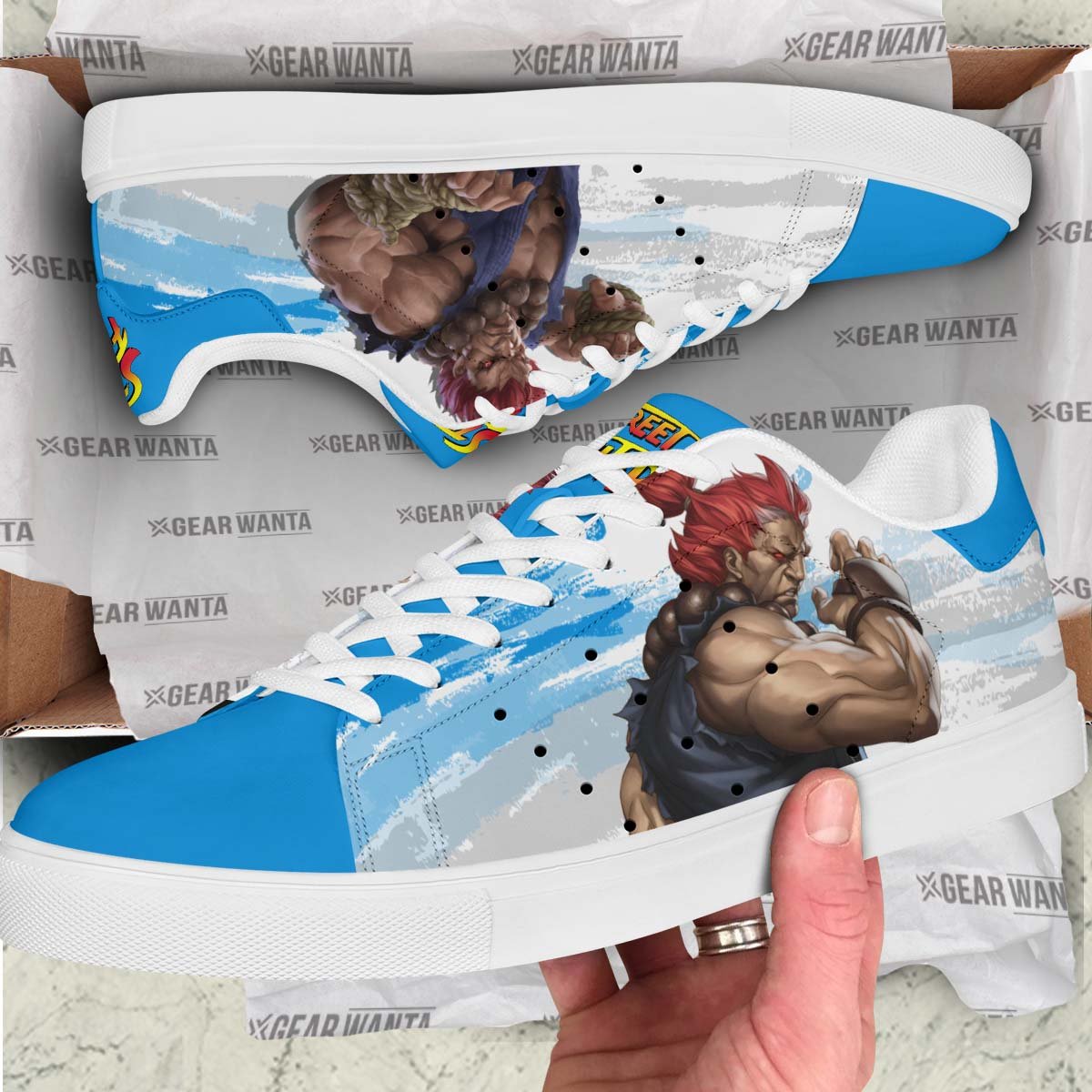 Akuma Stan Shoes Custom Street Fighter Game Shoes