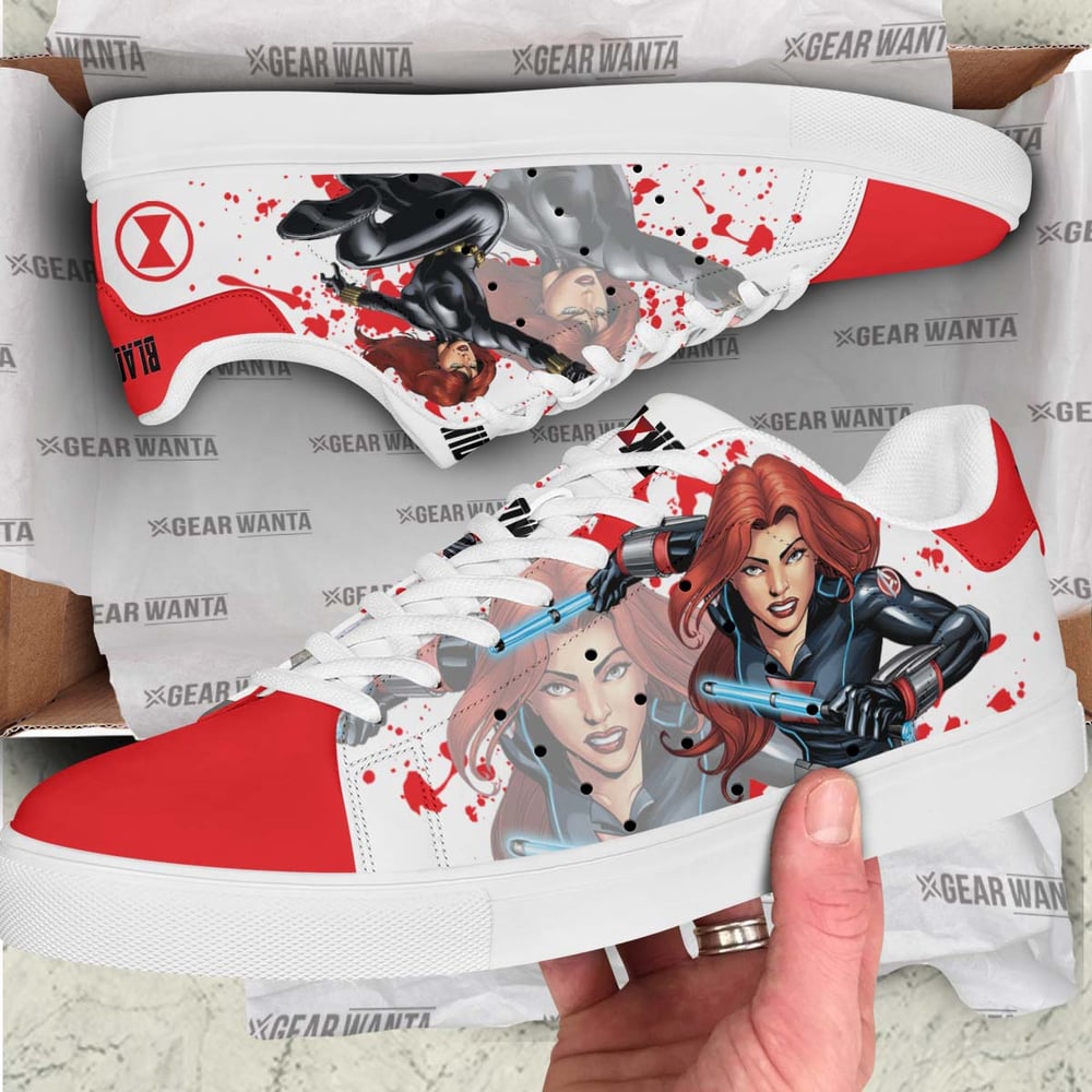 Avengers Black Widow Stan Shoes Custom