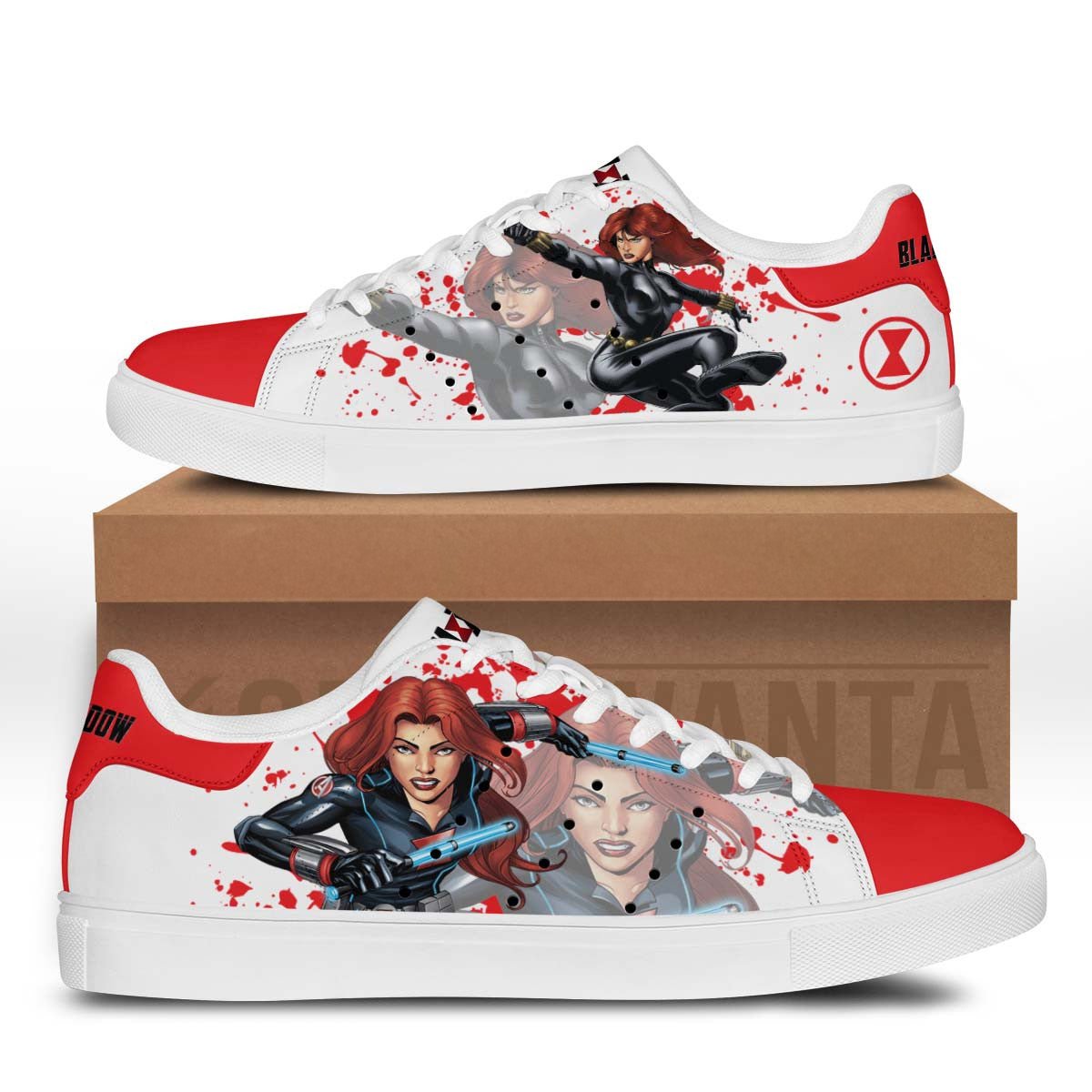 Avengers Black Widow Stan Shoes Custom