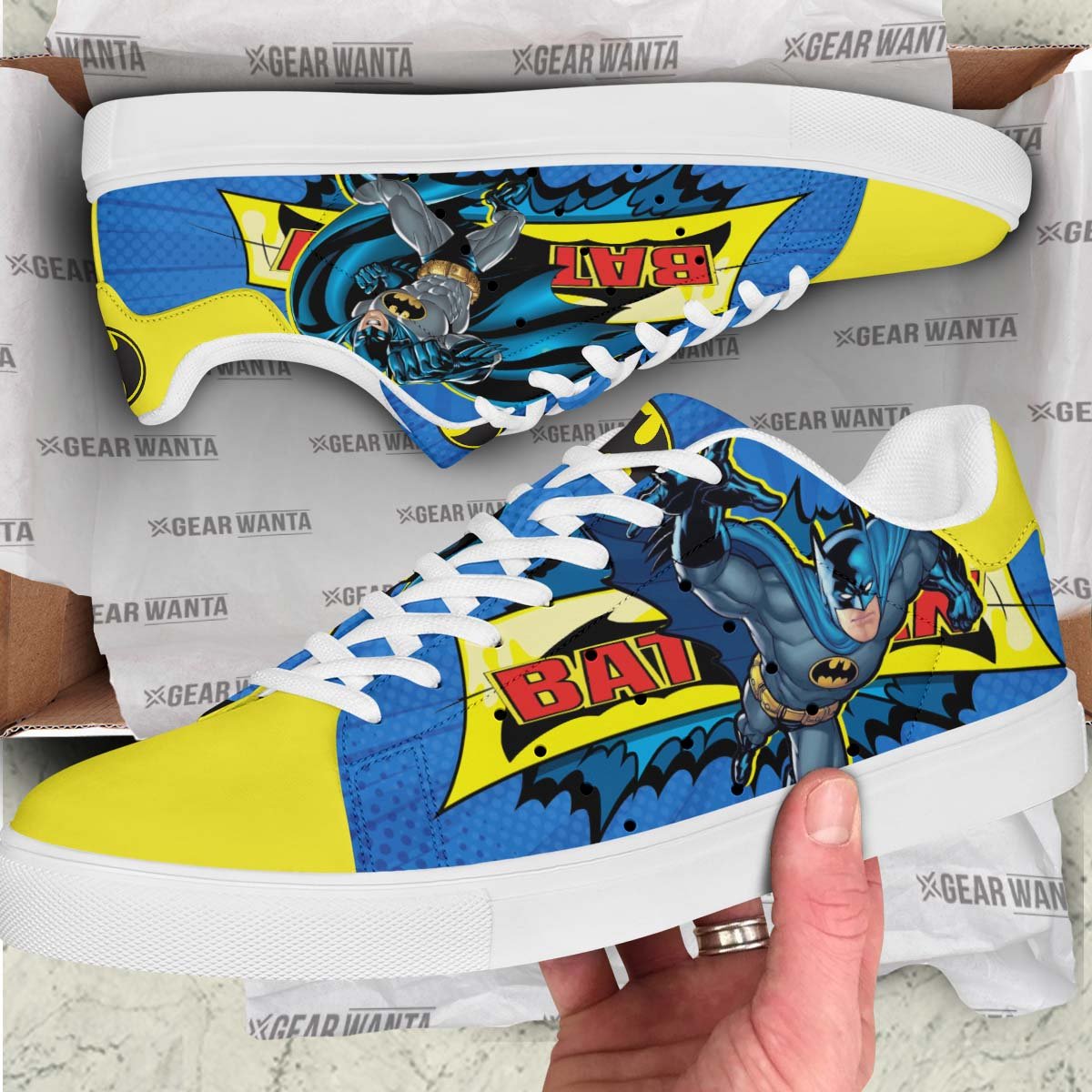 Batman Stan Shoes Custom Super Heroes Cartoon Shoes