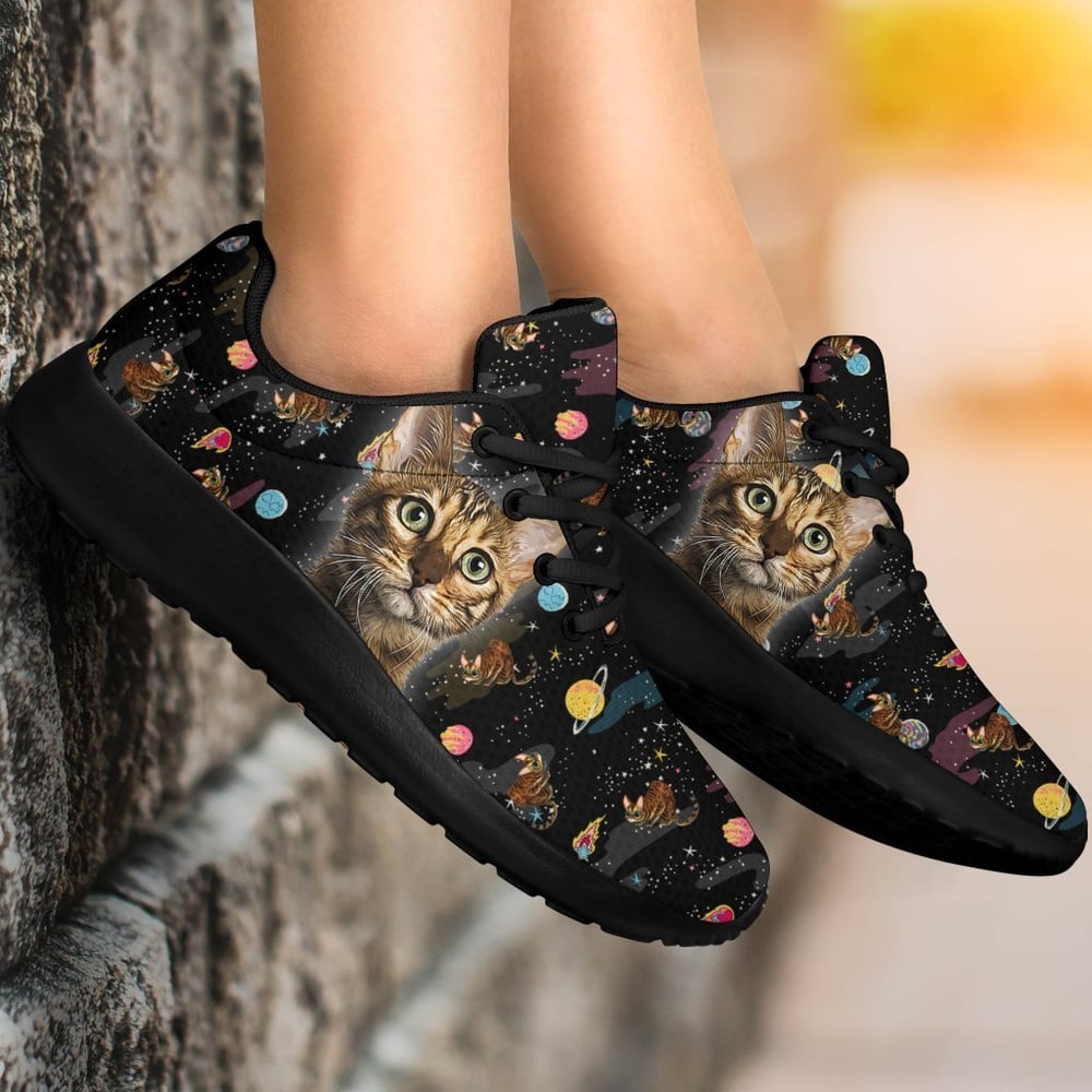 Bengal Cat Sneakers Sporty Shoes Funny For Cat Lover