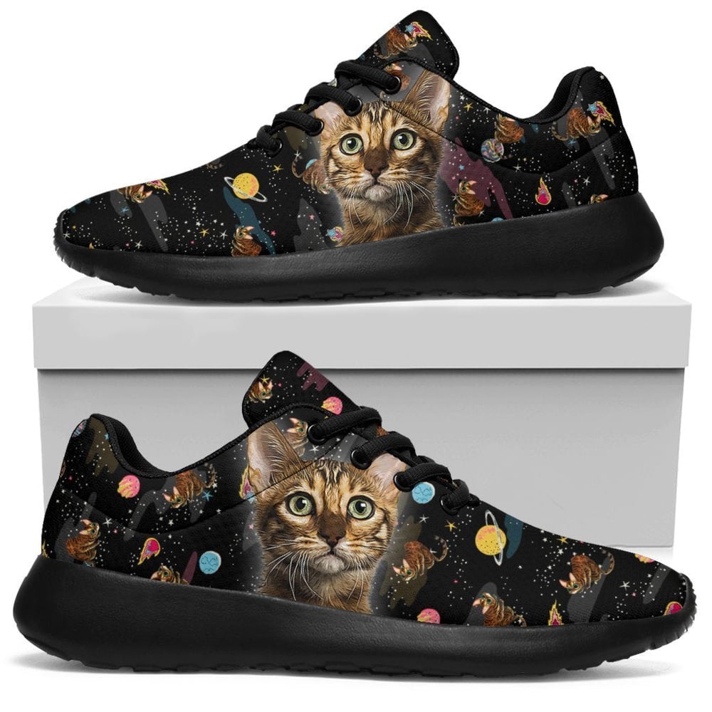 Bengal Cat Sneakers Sporty Shoes Funny For Cat Lover